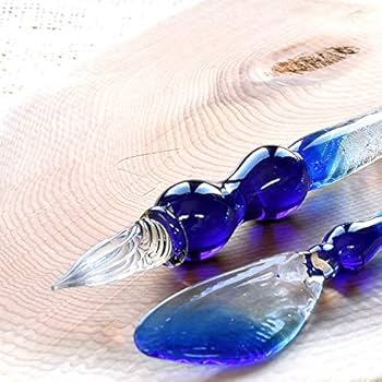 硝子工房めんめ～る ガラスペン ピンクと透明 波状デザイン 硝子工房 Sayori ガラスペンガラスペン kou 煌 彩 ピンク 紅梅